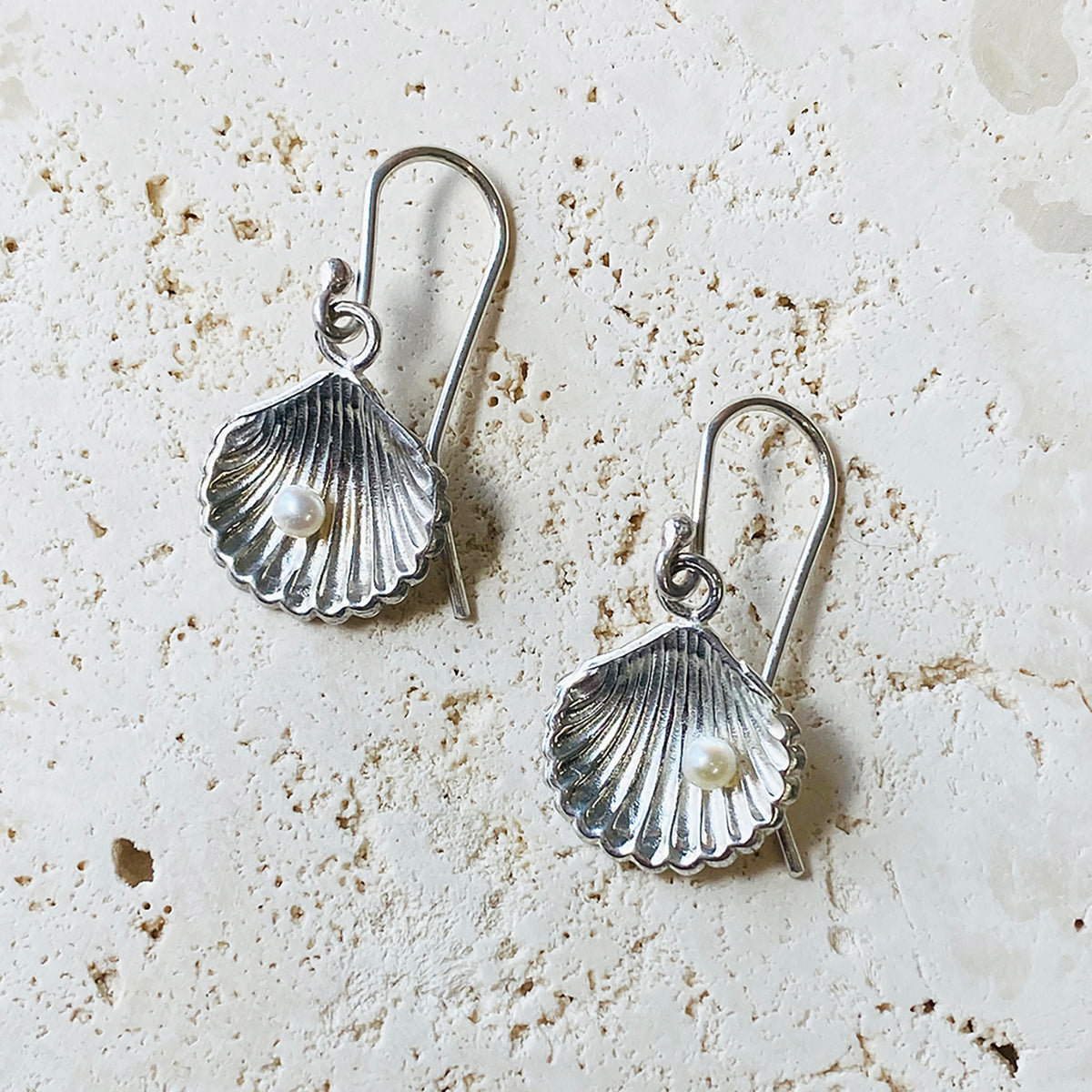 Scallop shell deals earrings