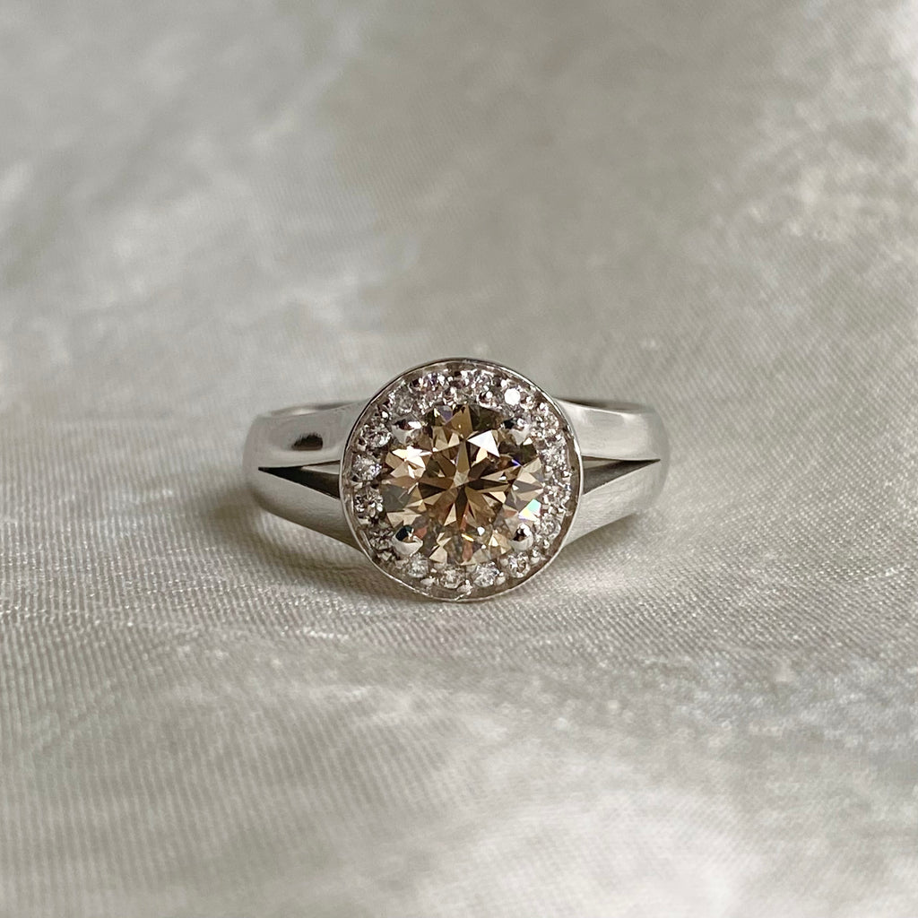 Cognac engagement best sale rings